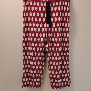 Red PENGUIN Print Pajama Pants